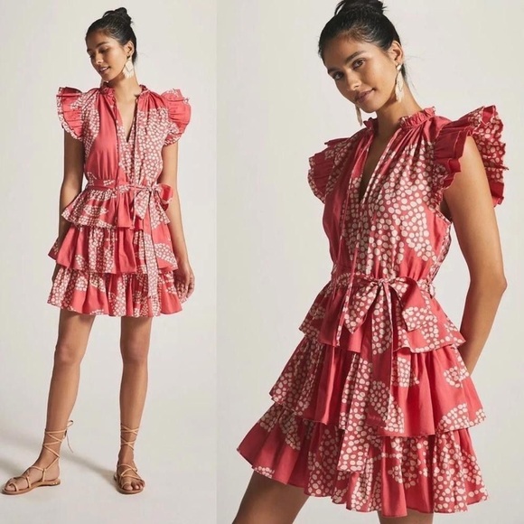 Anthropologie Dresses & Skirts - Anthropologie Verb by Pallavi Singhee Boho Ruffle Mini Dress